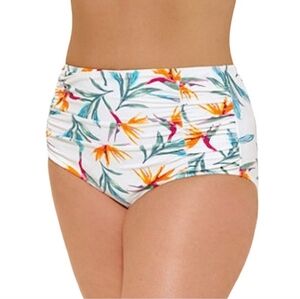 Mynah Women's Ruched High Waisted Bottoms, Size 18W
